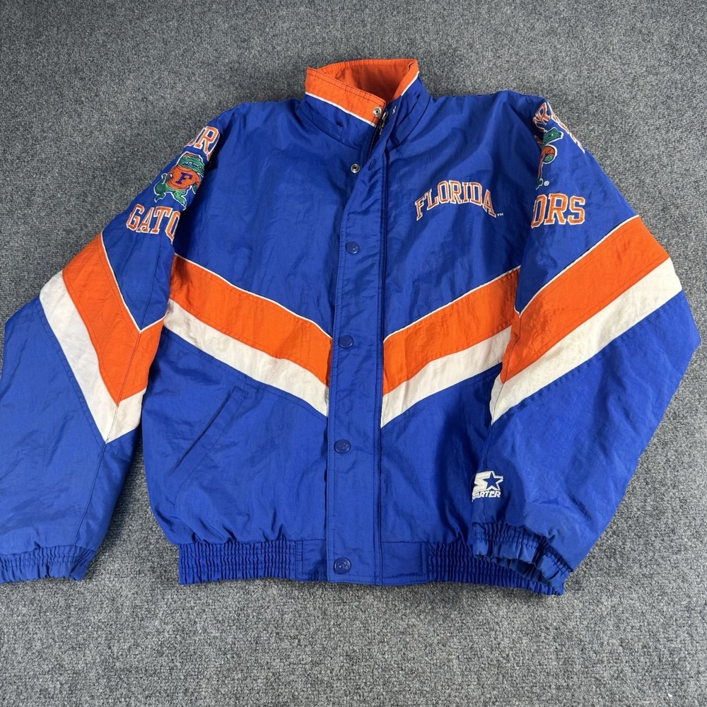 Vintage Rare Florida Gators Starter Puffer Jacket 90s Starter Medium